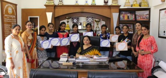 Rangoli and Poster making competitions organises at KNCW, Phagwara