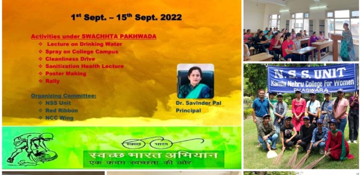 Celebration of “Swachhata Pakhwada” from 1st Sept 2022 to 15th Sept 2022 at KNCW