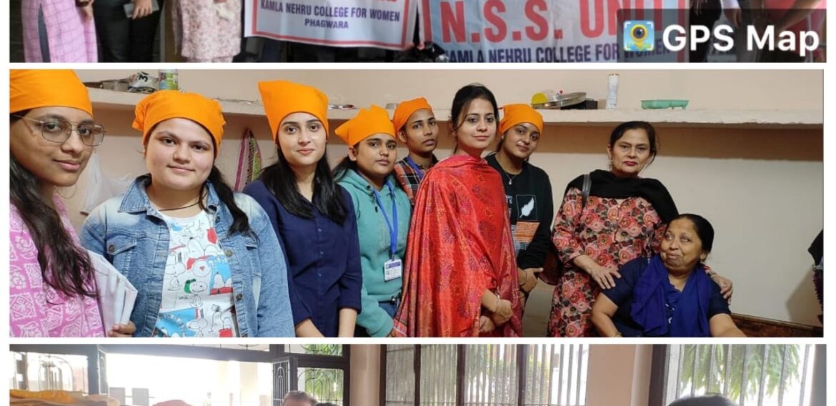 NSS Unit and Rotaract club visited Guru Nanak Mission Blind and Old-age Home, Sapror to celebrate Diwali.