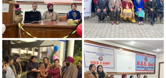 Kamla Nehru college for women, Phagwara organised NSS Special Camp on the theme Educated Youth and Holistic Development